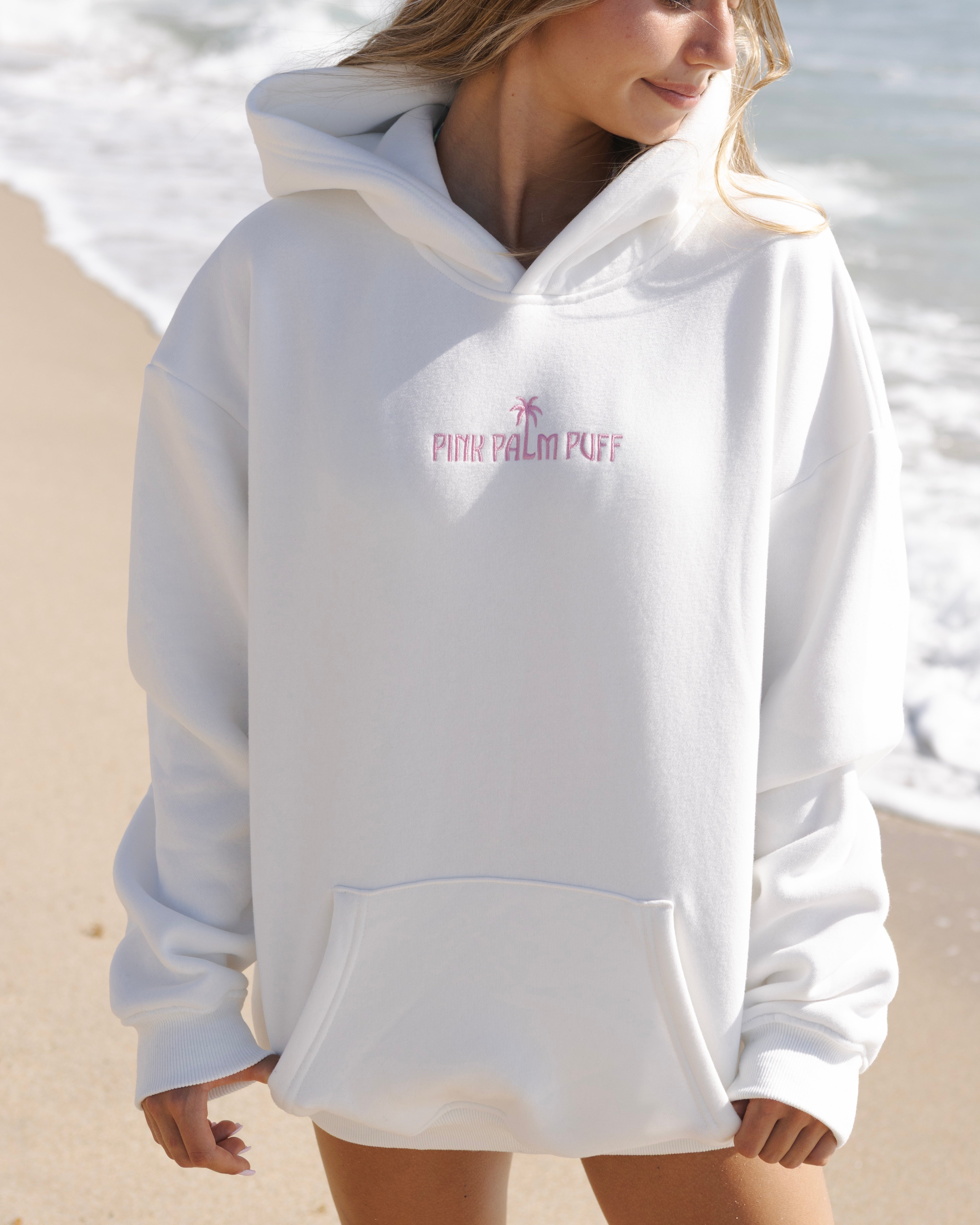Classic Puff Hoodie in Pink Opal