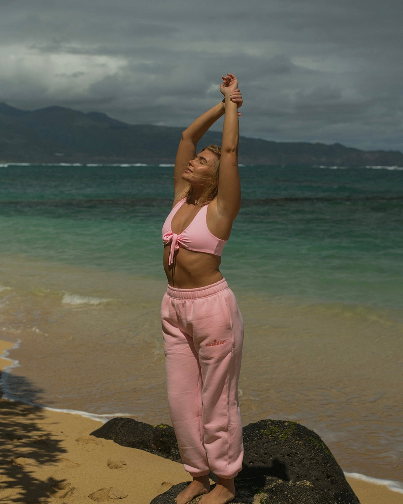 Puff Sweatpants in Pink