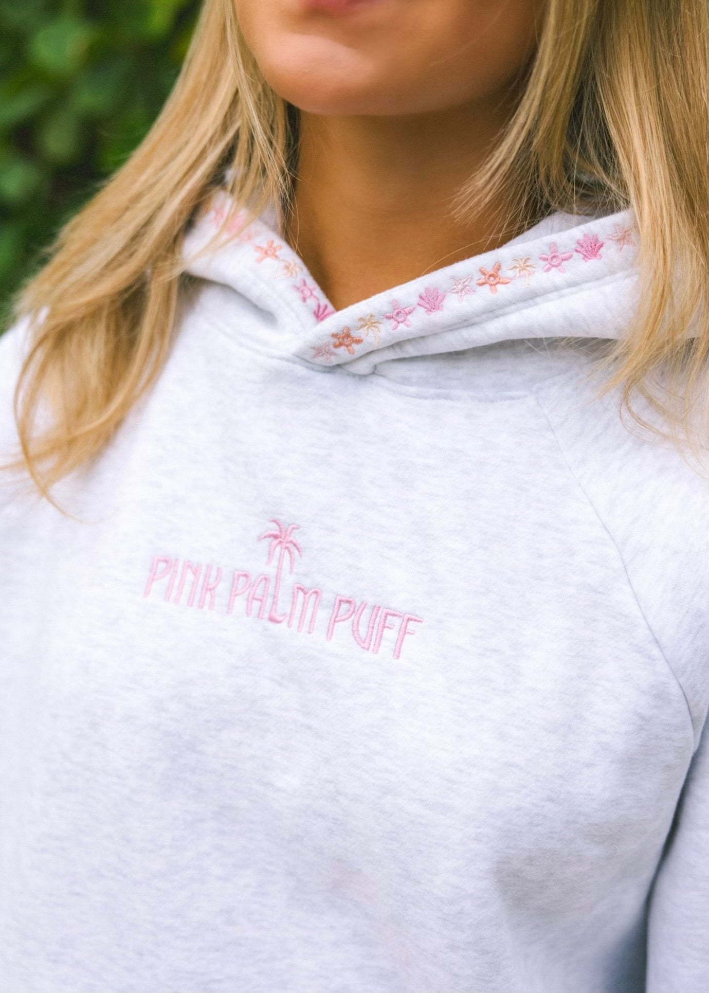 “Chase the Sun” Relaxed Hoodie in Heather Cloud