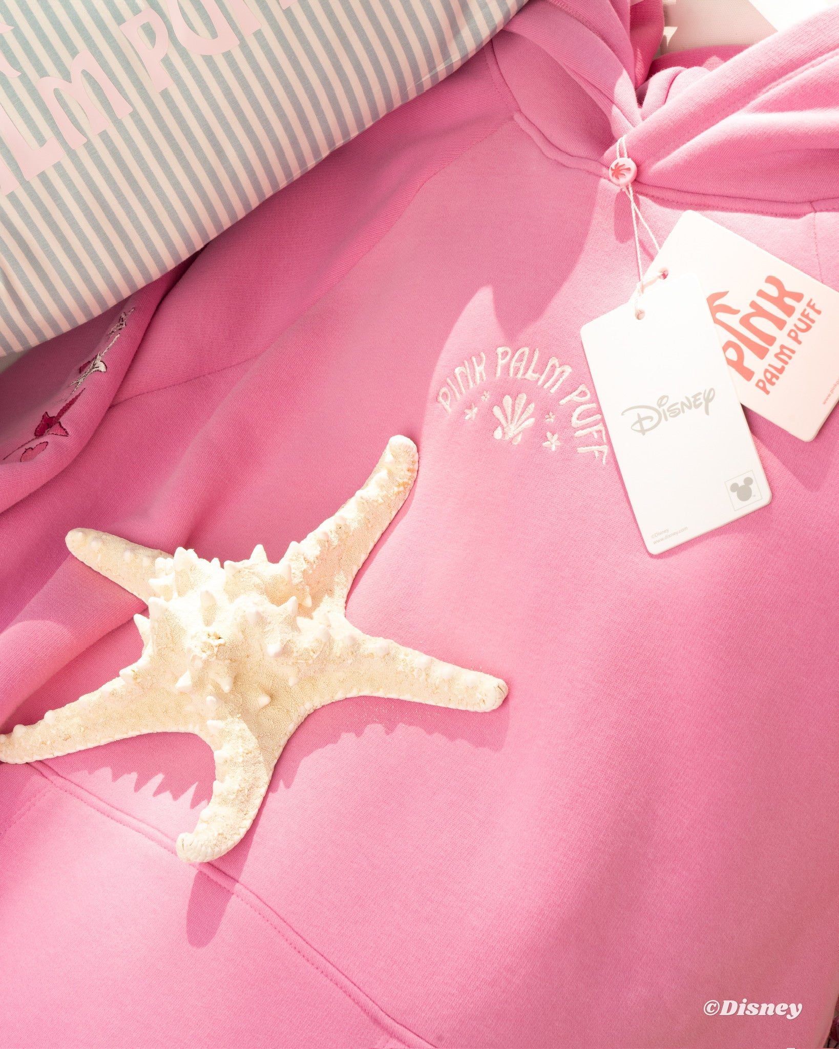 "Under the Sea" Relaxed Hoodie in Seashell Pink
