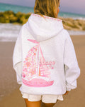 “Chase the Sun” Relaxed Hoodie in Heather Cloud