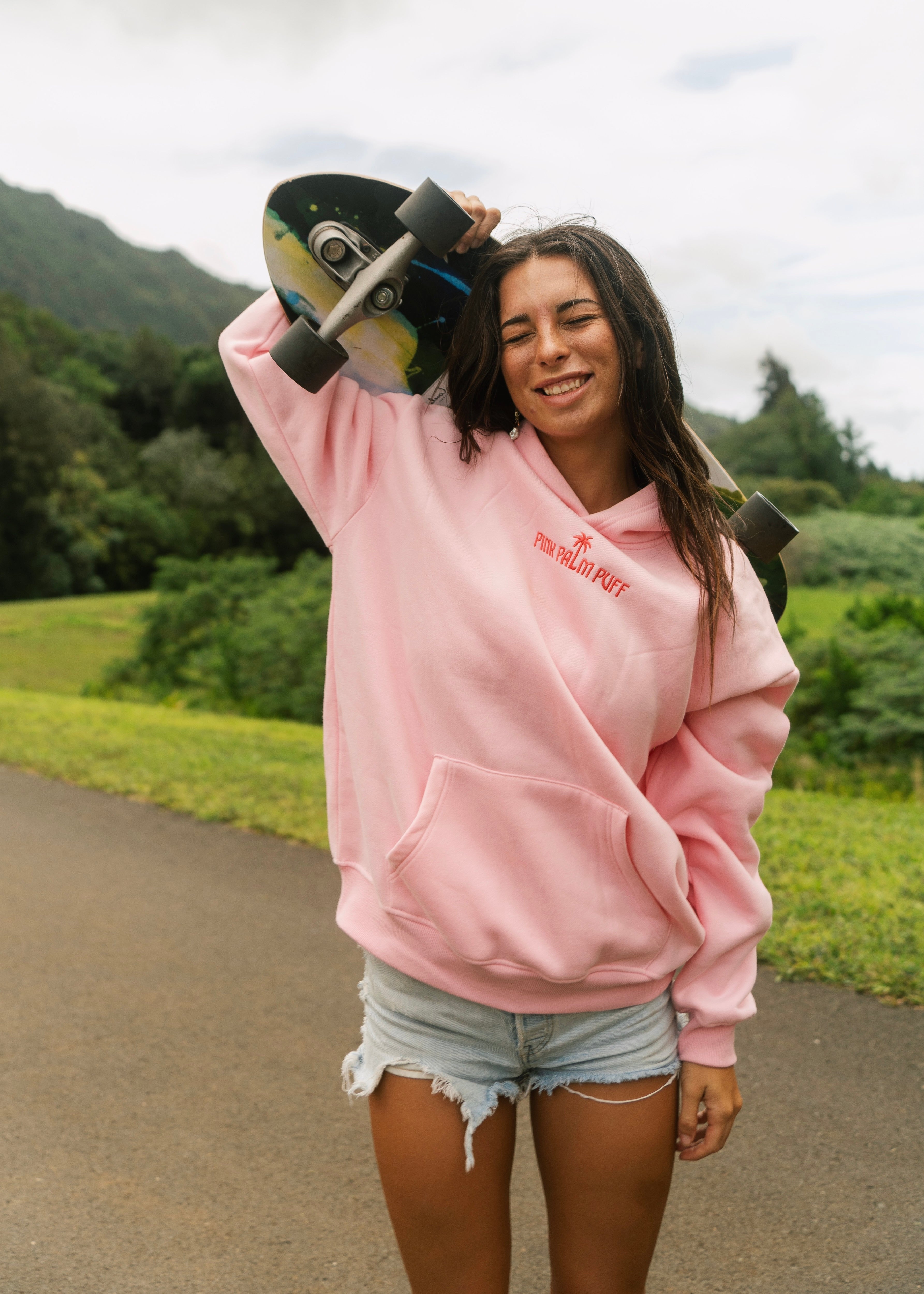 Classic Puff Hoodie in Pink