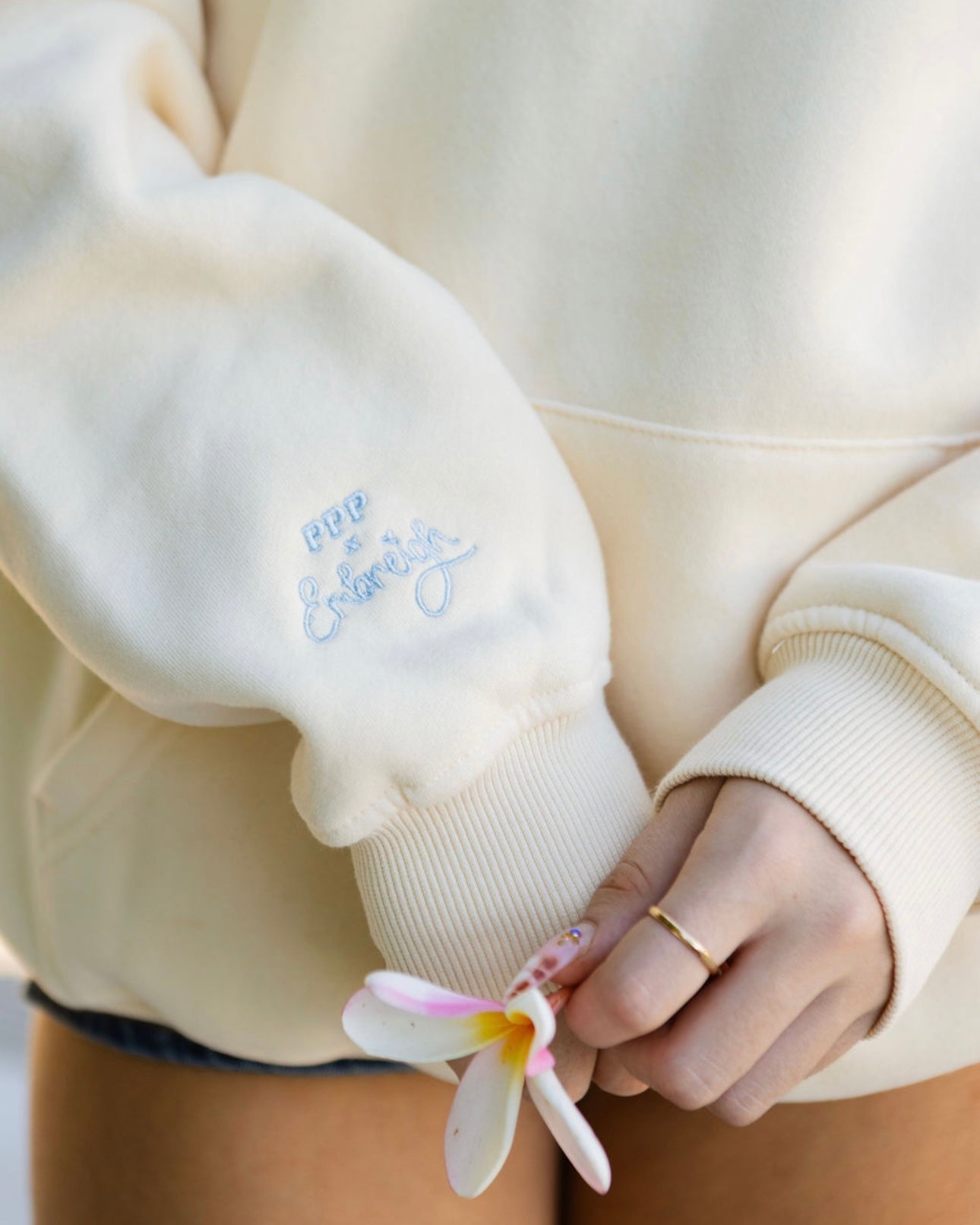 "Live in the Moment" Hoodie in Sand