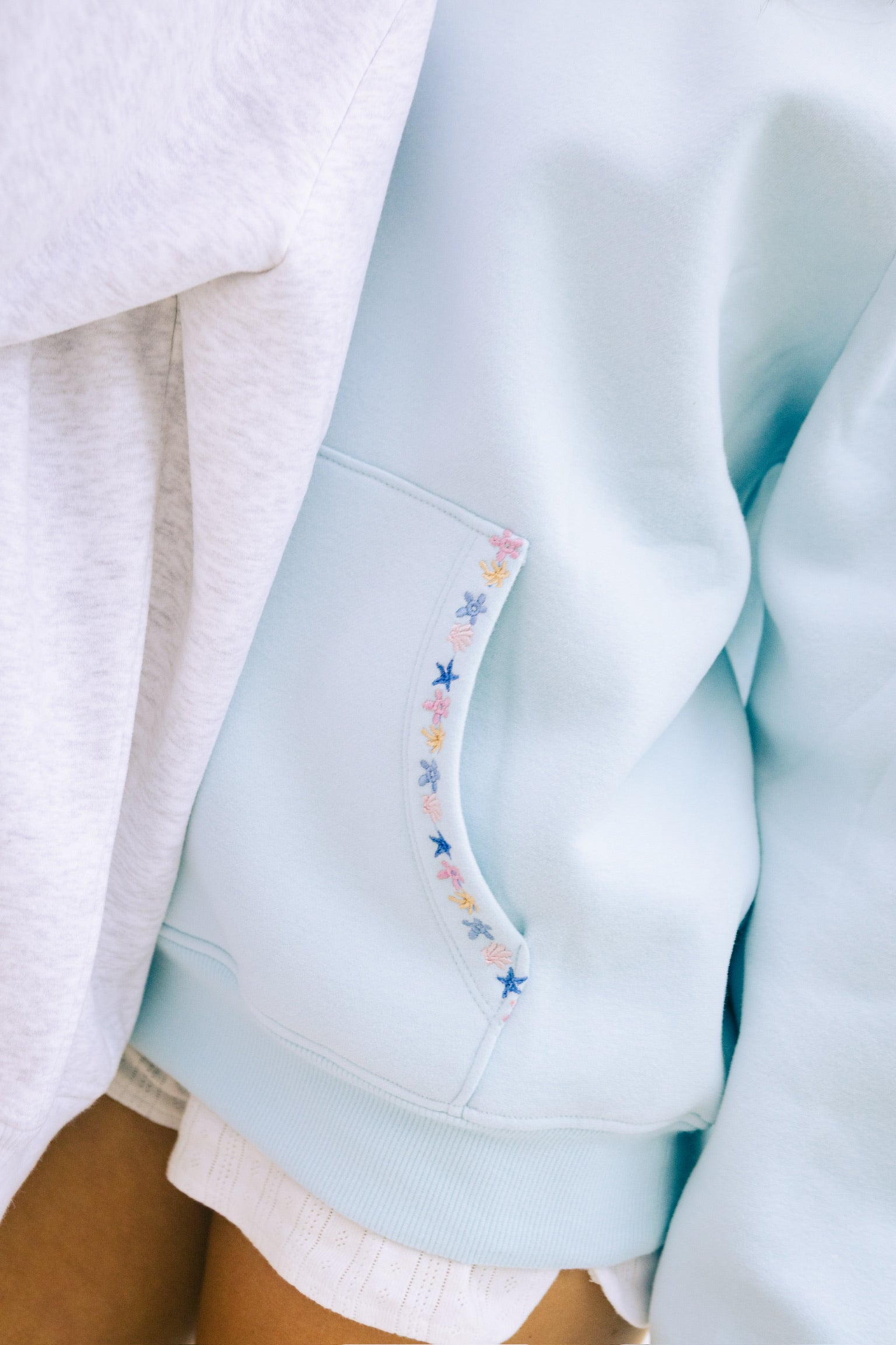 “Chase the Sun” Relaxed Hoodie in Sky Blue